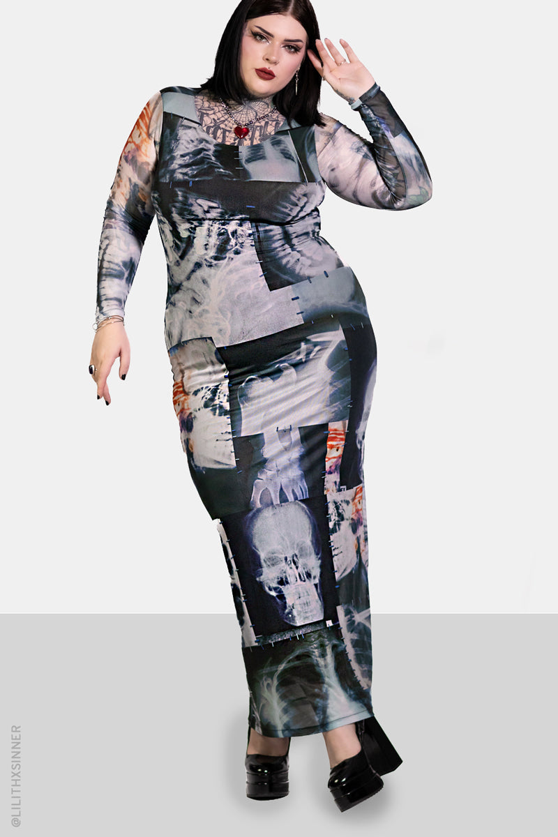 Skeletal Maxi Dress (XS - 4XL)