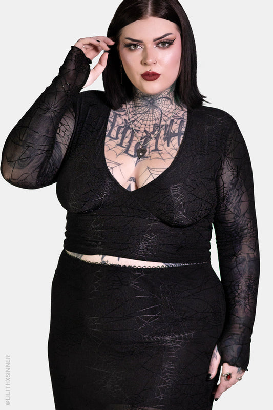 Spinnerette V-Neck Top (XS - 4XL)