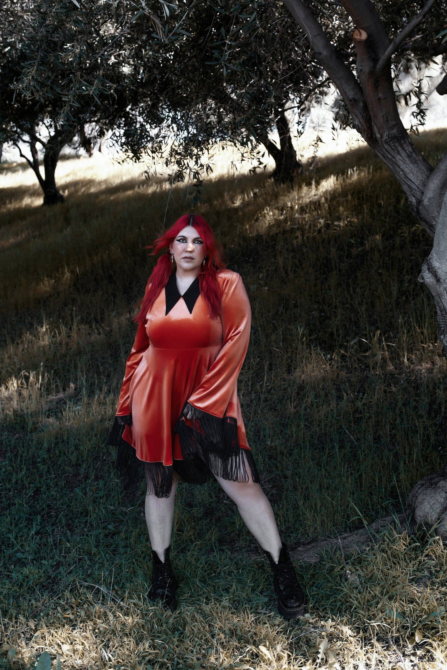 Orange Hex Dress (XS - 4XL)