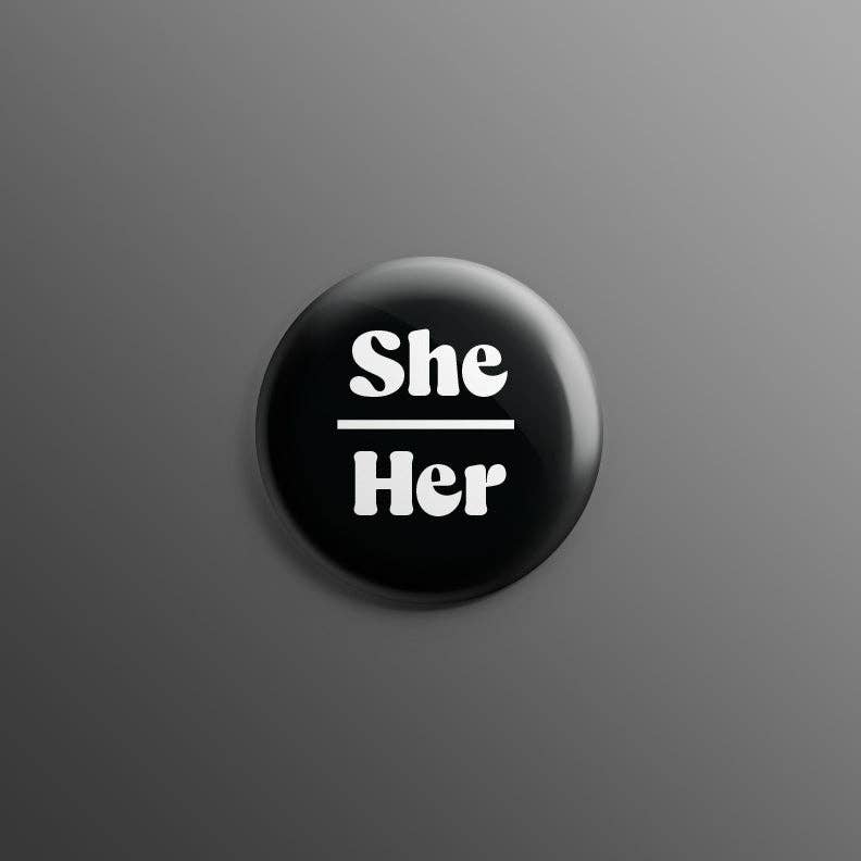 Pronoun 1inch Pins: She/They