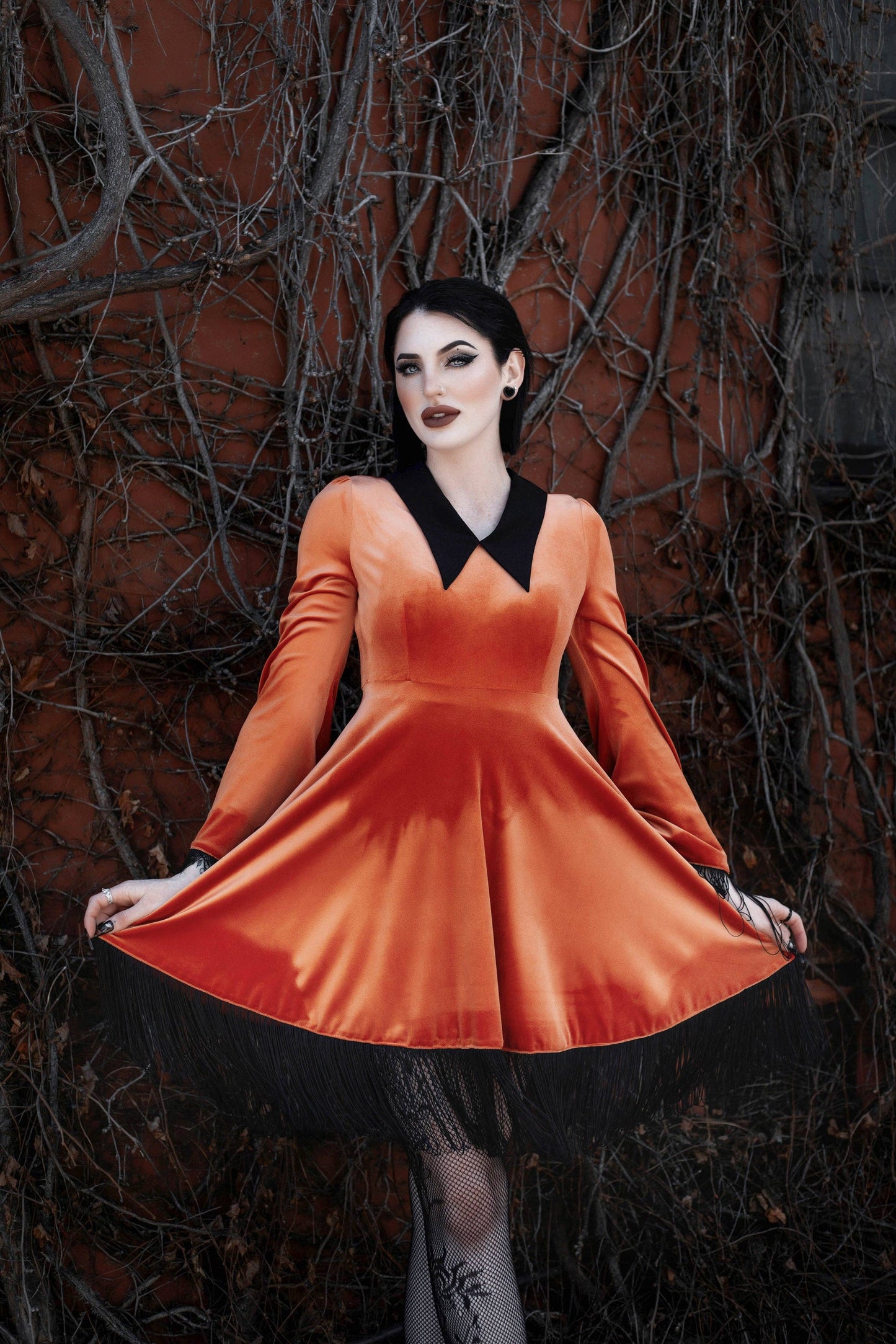 Orange Hex Dress (XS - 4XL)