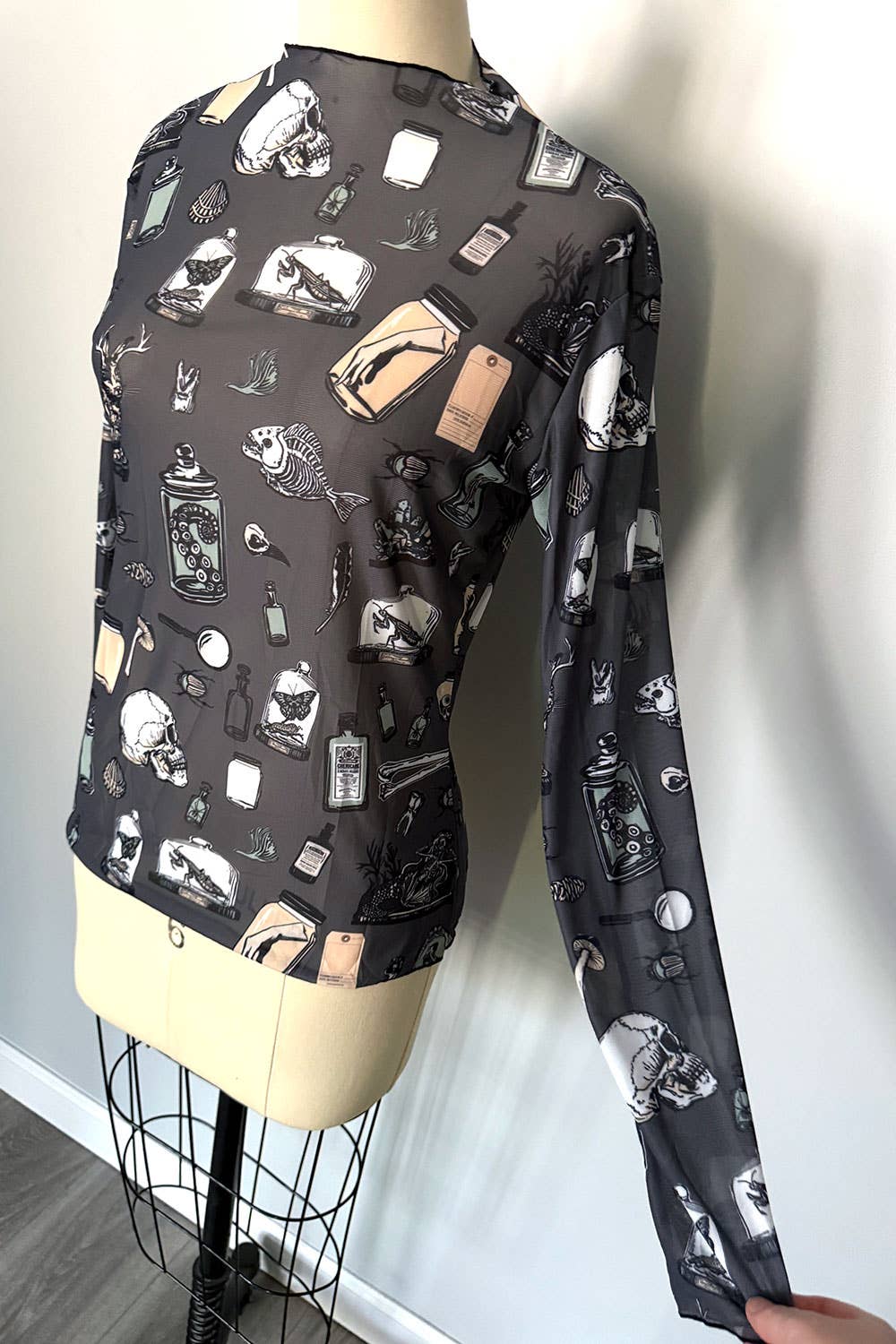 Rare Specimens Oddities Long Sleeve Mesh Top (S - 3XL)