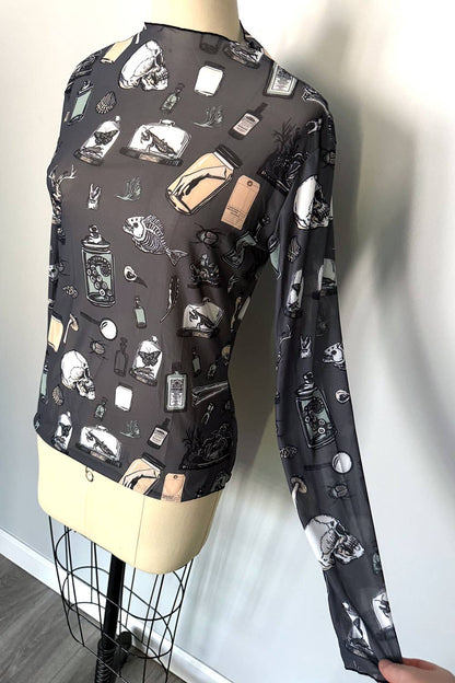 Rare Specimens Oddities Long Sleeve Mesh Top (S - 3XL)