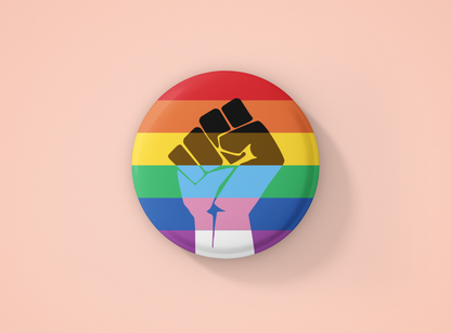 BLM Pride Fist Flag Pin