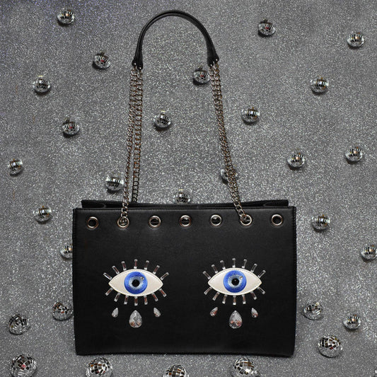 Crying is Badass Embellished Handbag
