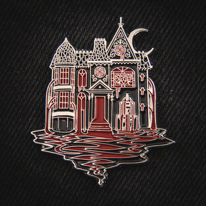 Bleeding Haunted Mansion Halloween Enamel Pin