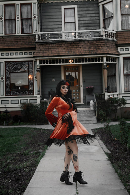 Orange Hex Dress (XS - 4XL)