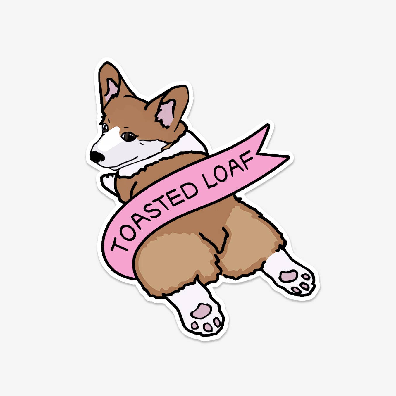 Toasted Loaf Cute Corgi Butt Decal Vinyl Sticker