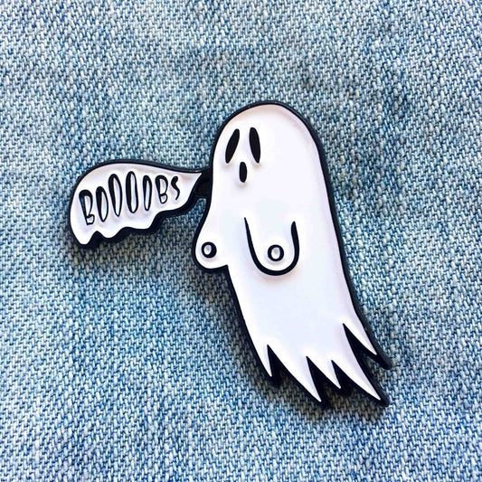 "Boooobs" Ghost Enamel Pin