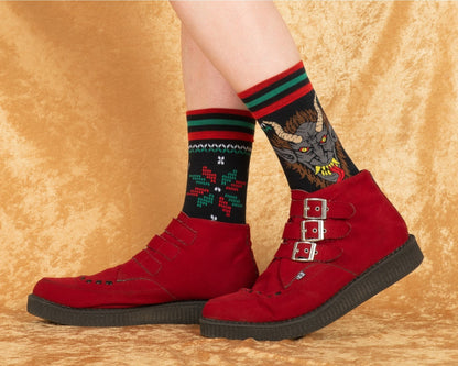 Krampus Sweater Crew Socks