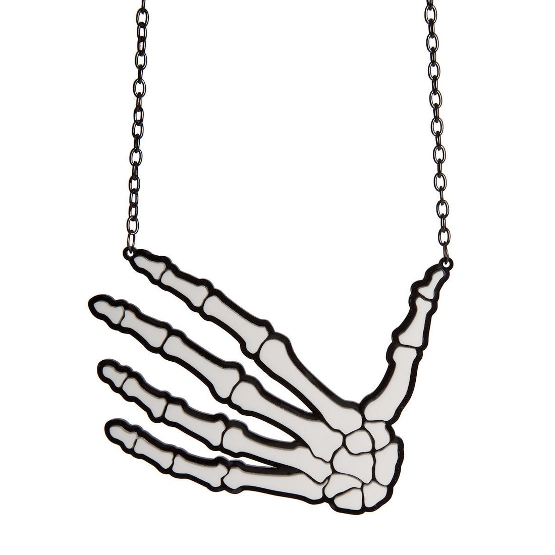 Skeleton Hand Necklace