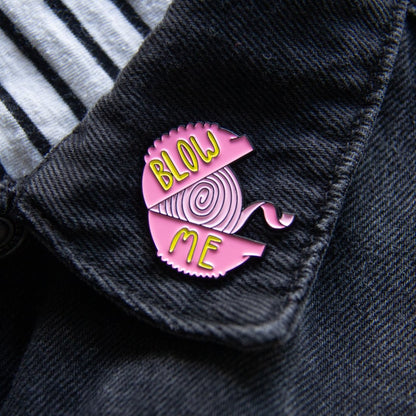 "Blow Me" Bubble Gum Enamel Pin