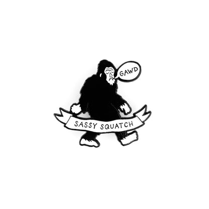 Sassy Squatch Enamel Pin