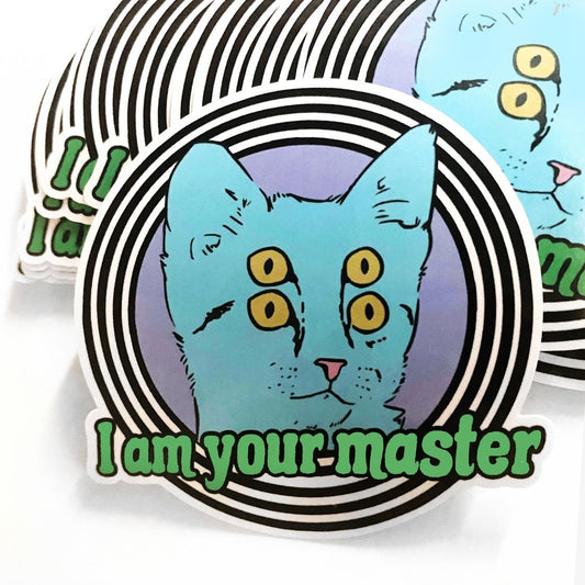 I'm Your Master Hypnotic Cat Vinyl Decal